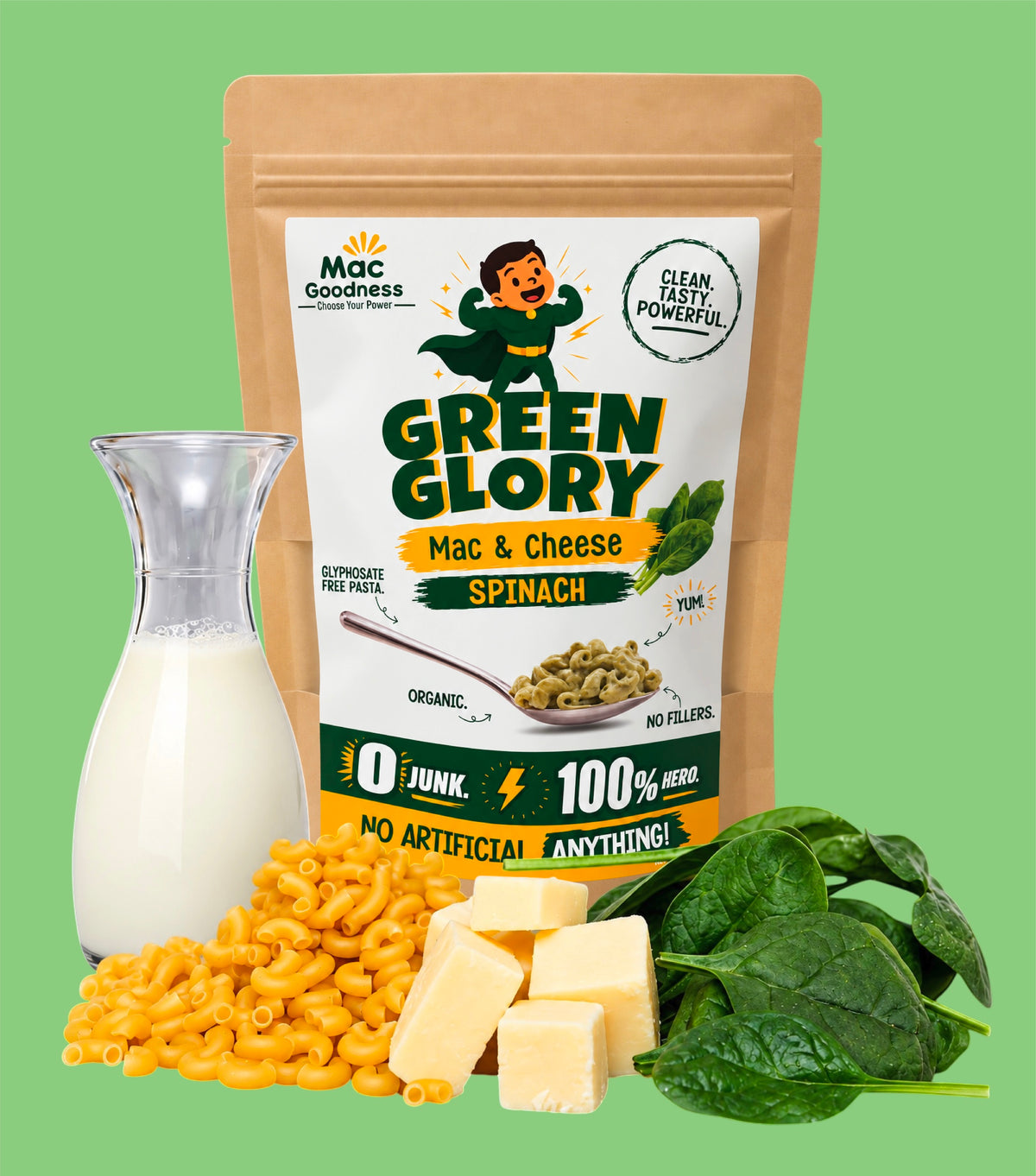 Green Glory (Spinach Mac & Cheese)