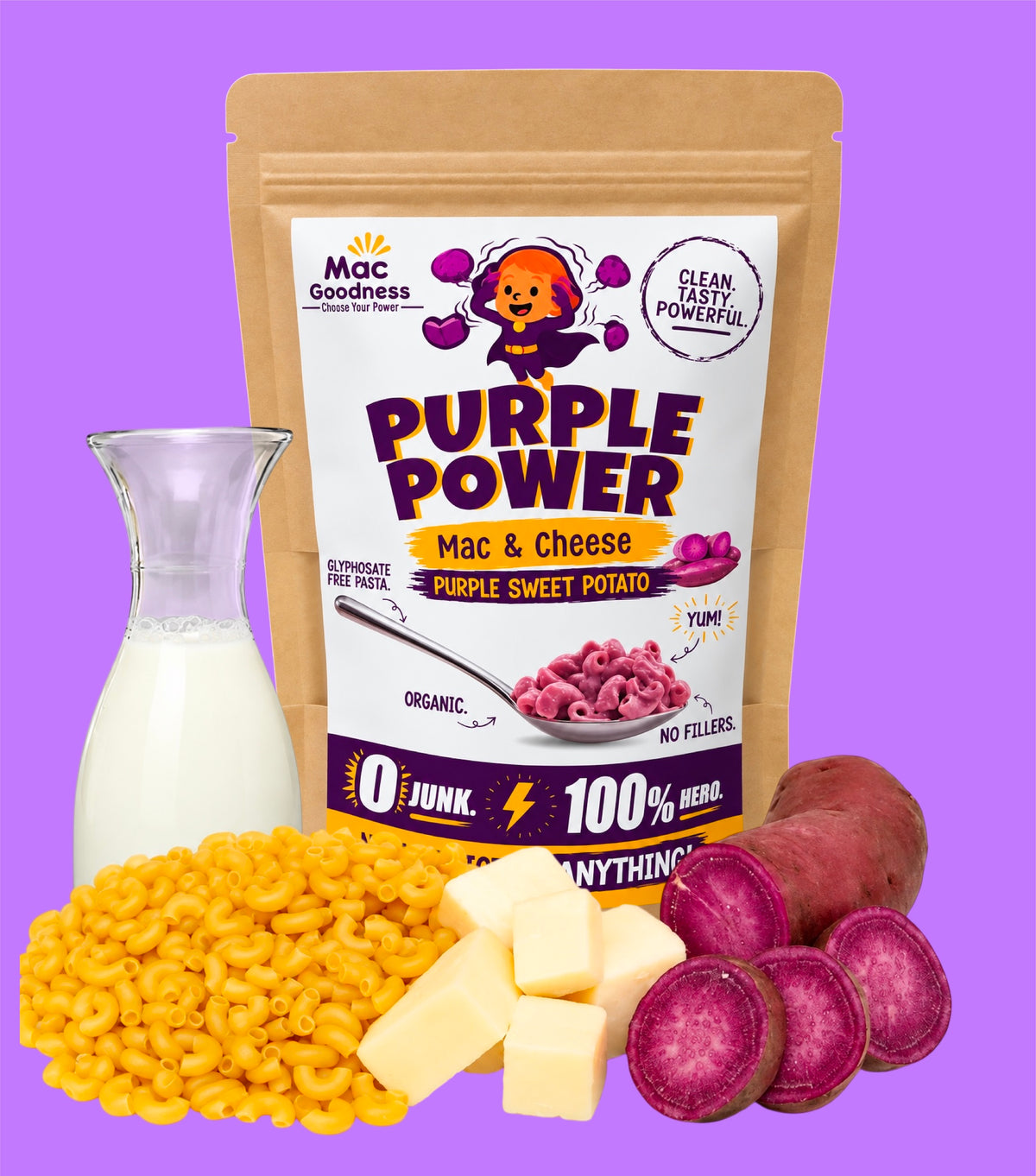 Purple Power (Purple Sweet Potato Mac & Cheese)