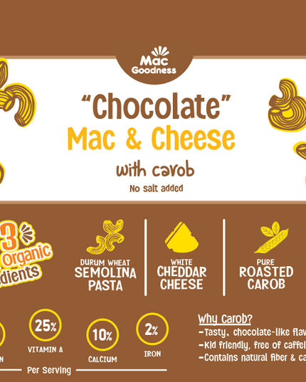 "Chocolate" Mac & Cheese with Carob (2 Pack)