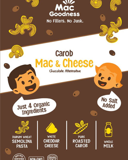Carob Mac & Cheese, Chocolate Alternative (2 Pack) - Mac Goodness