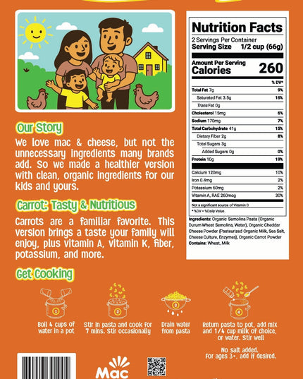 Carrot Mac & Cheese (2 Pack) - Mac Goodness