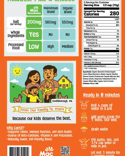 Carrot Mac & Cheese (2 Pack) - Mac Goodness