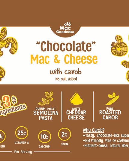 "Chocolate" Mac & Cheese with Carob (2 Pack) - Mac Goodness