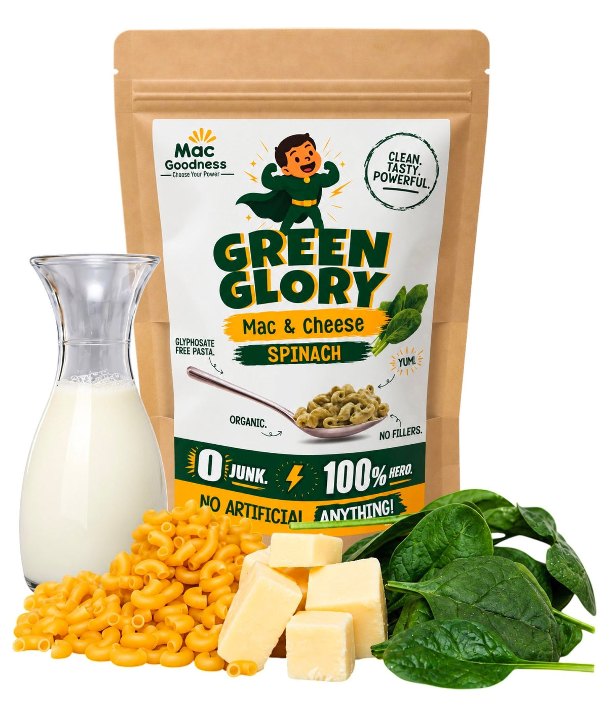 Green Glory (Spinach Mac & Cheese) - Mac Goodness