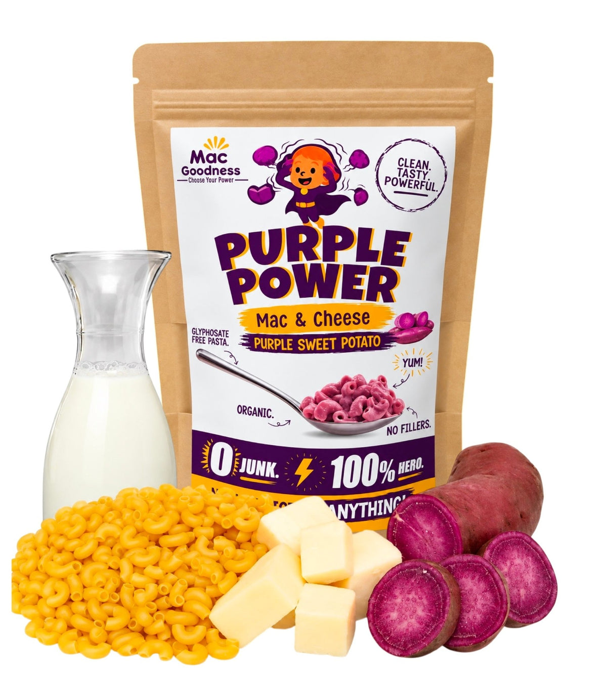 Purple Power (Purple Sweet Potato Mac & Cheese)