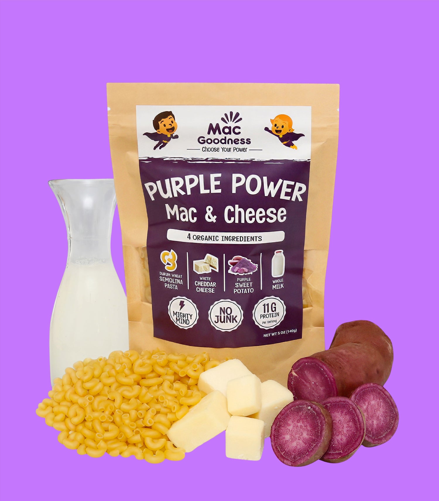 Purple Power (Purple Sweet Potato Mac & Cheese)